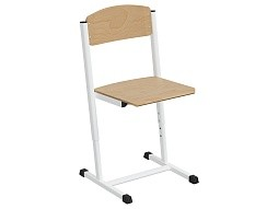 Стул школьный ученический 5-7 г/р "Альтер" регулируемый (фанера, м/к белый)