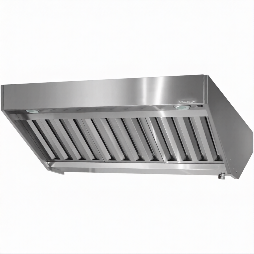 Зонт вытяжной полуоткрытый ЗВПб 400х1200х1600 «Base» островной (к-т светильников)