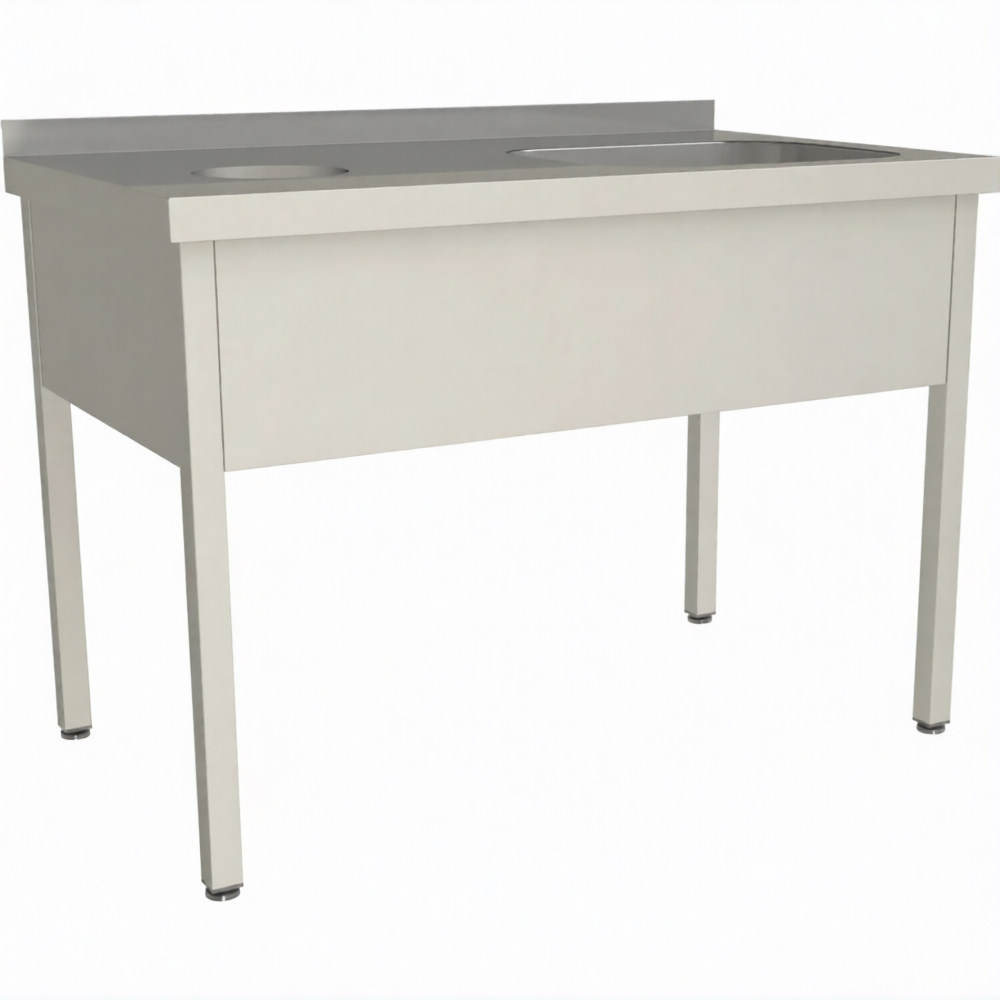 Стол для сбора пищевых отходов с ванной СПОВЦ/1-14/7-БО-П