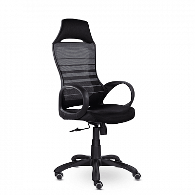 Кресло СН-709 Тесла черный пластик TG Ср