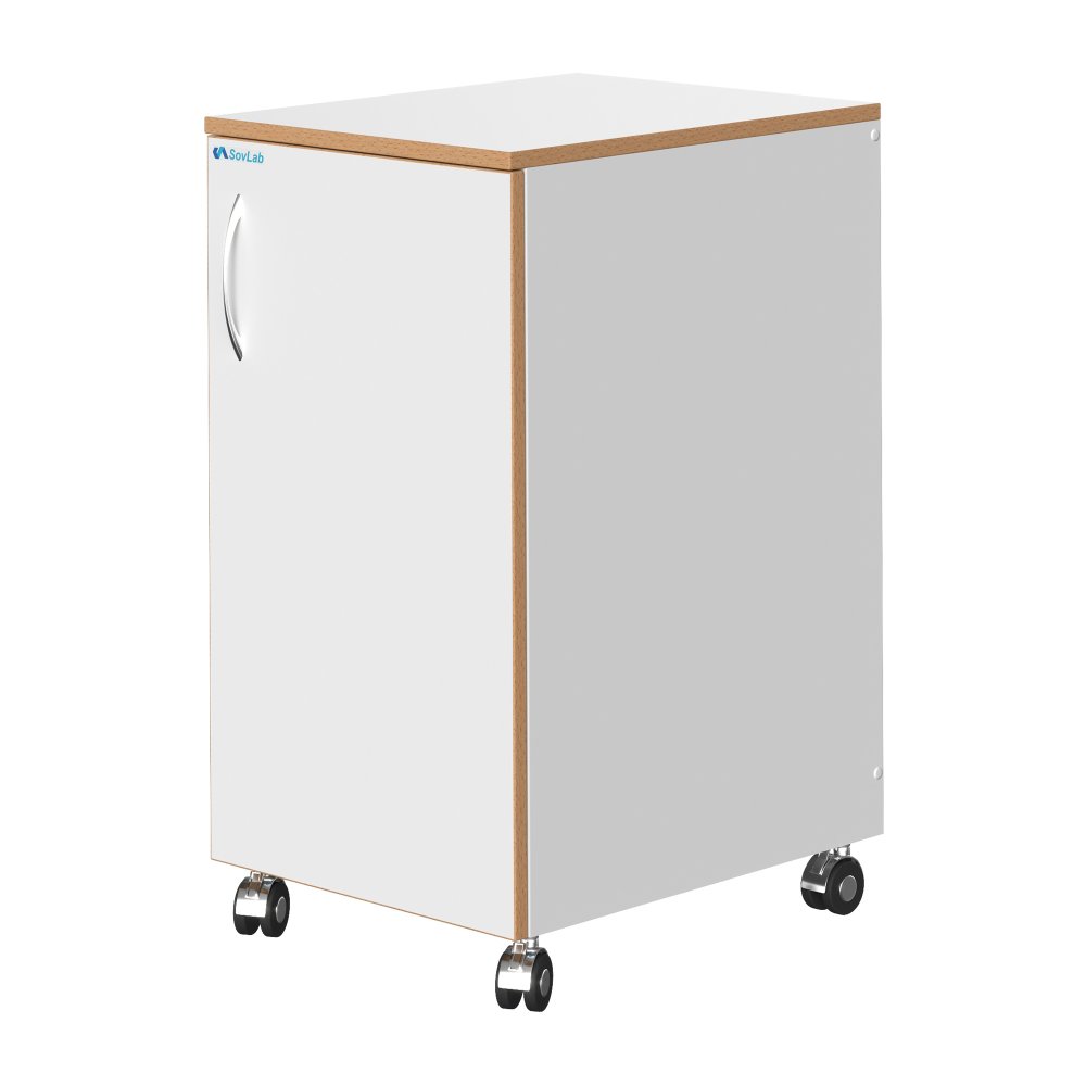 Тумба подкатная выс. СОВЛАБ 400 ТДв с прав. дверью