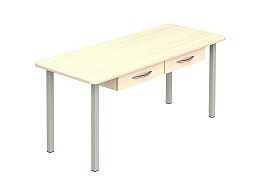 Стол детский 2-местный с ящиками "дуб" 2 г/р