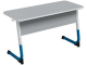 Стол 2-местный школьный 3-5 г/р "Альтер" регулируемый (серый, м/к белый/синий)