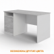 Стол рабочий СрТ-11 (1600х600х750) с тумбой (корпус ЛДСП белый, столешница ЛДСП дуб канадский)
