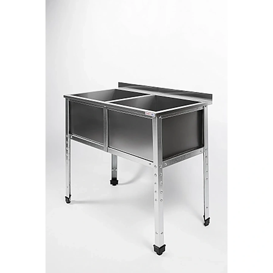 Ванна моечная двухсекционная с бортом ВМС-2/5-Б-ЭЦ