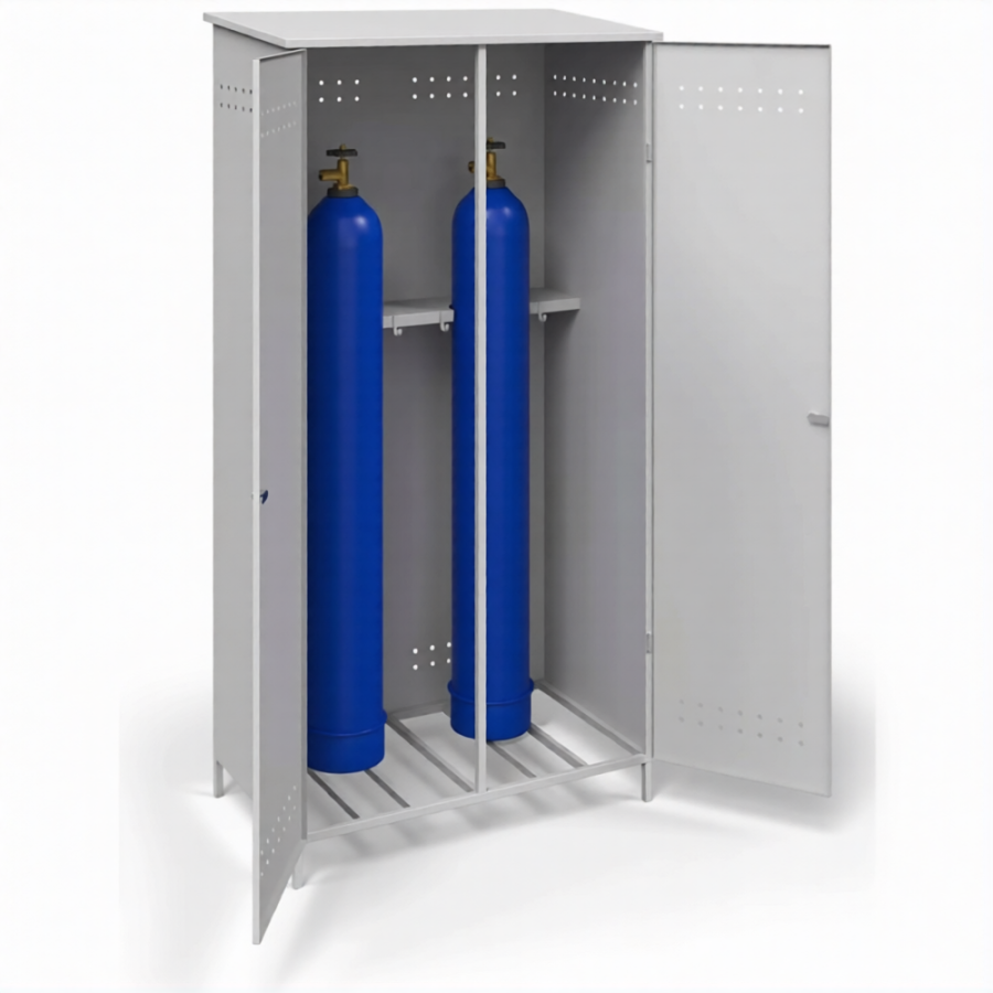 Шкаф металлический для газовых баллонов ШГБК-02 усиленный