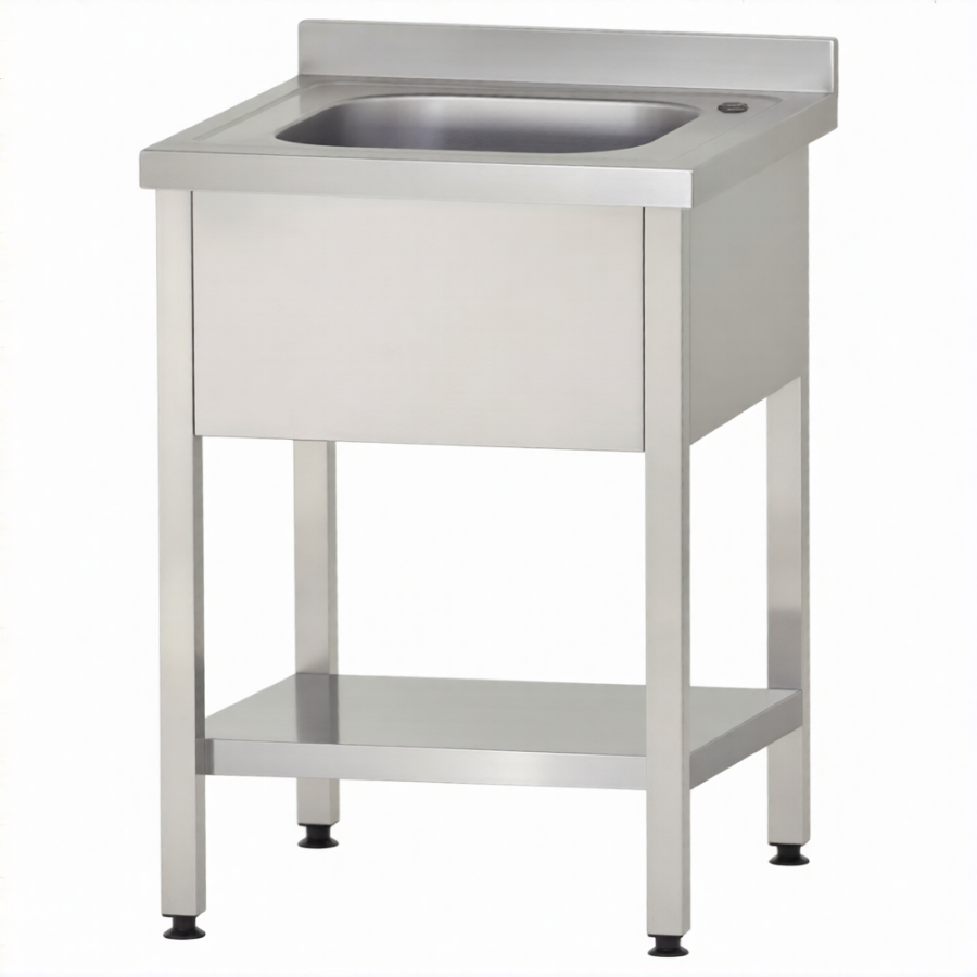 Ванна моечная ВМЦп 860х700х600  1 м/о 250х500х400, борт, отв. д/смесит.