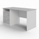 Стол рабочий СрТ-11 (1600х700х750) с тумбой (корпус ЛДСП белый, столешница ЛДСП дуб канадский)