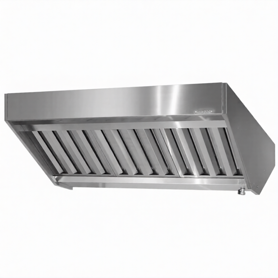 Зонт приточно-вытяжной полуоткрытый ЗППн 400х1200х2000 «Norma Inox» островной