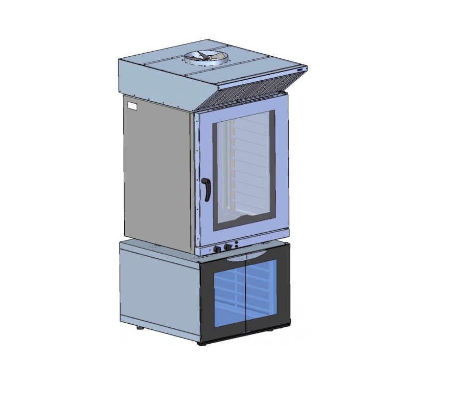 ЗОНТ вытяжной встраиваемый ЗВВ-10-6/4 для печей  КЭП-10