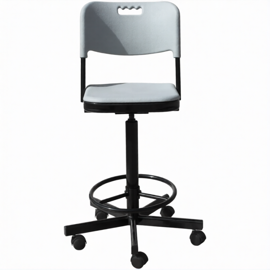 Лабораторный стул с пластиком высокий КР19(В)