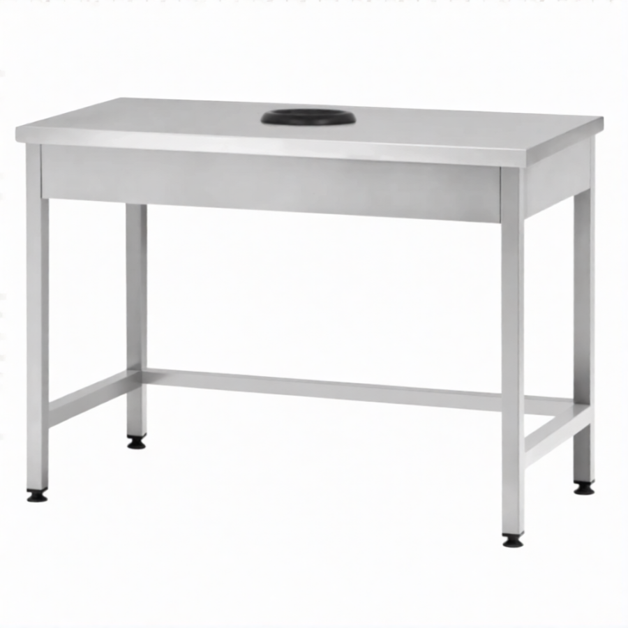 Стол производственный СПРп - 860х1000х600 «Profi Inox», сбор отходов (полка-обвязка)