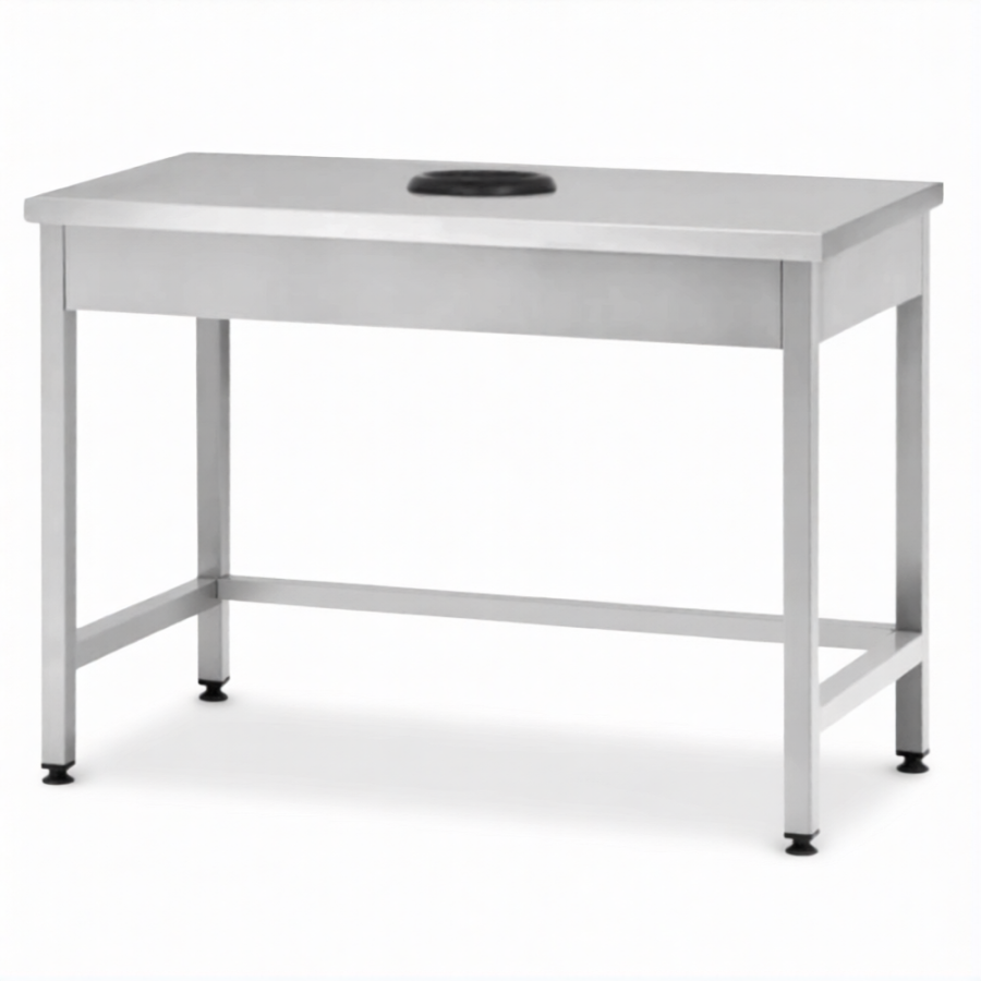 Стол производственный СПРп - 860х1000х600 «Profi Inox», сбор отходов (полка-обвязка)